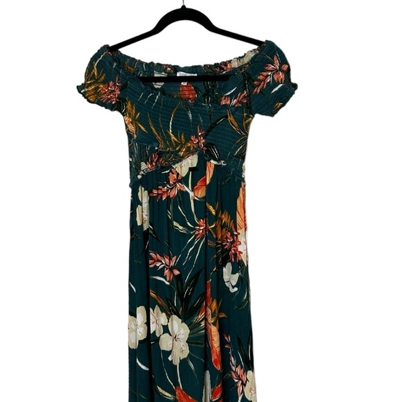 Patrons of Peace Smocked Off The Shoulder Floral Maxi Dress - Picture 3 of 11